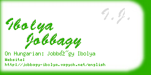 ibolya jobbagy business card